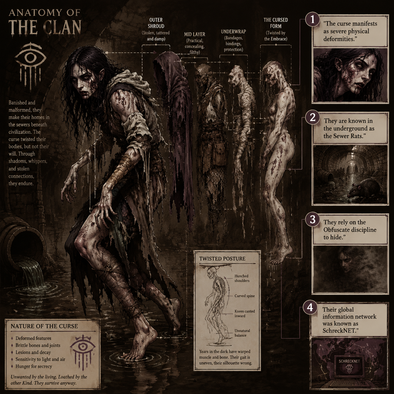 Annotated Diagram: Anatomy of a Sewer Rat in Vampire The Masquerade
